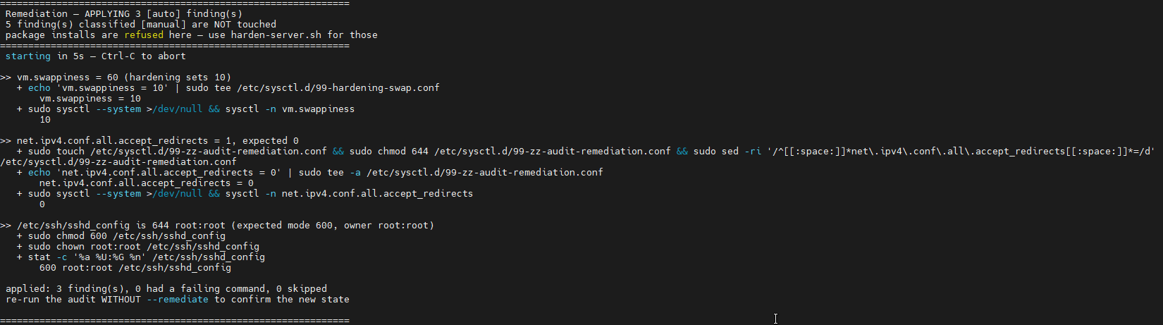 Applying the auto classified fixes